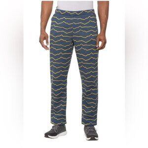 THE NORTH FACE Men’s Printed Gordon Lyons Warm Pants blue/yellow size small